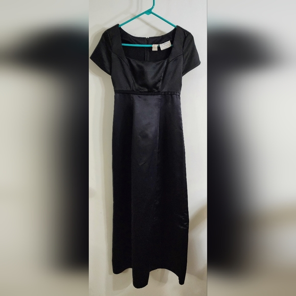 Wholesa Sheath Spaghetti Straps Black Satin Long formal dresses Bridesmaid Dresses evening gown Prom Dress